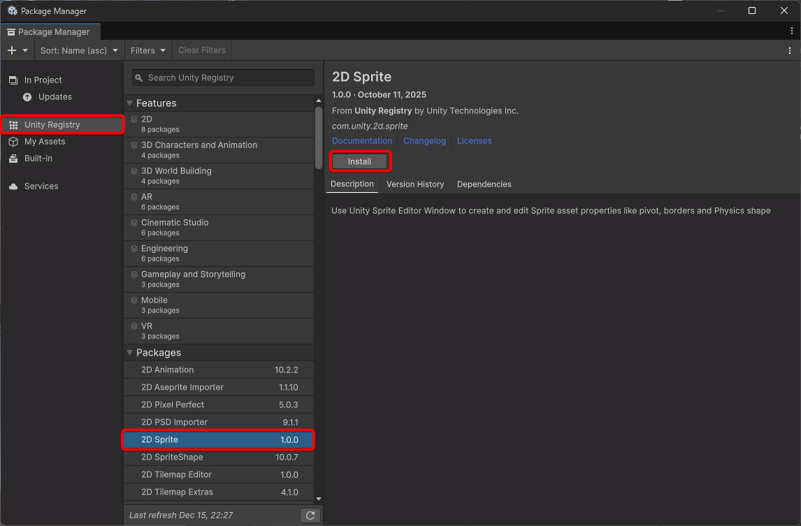 在 Project 視窗的 Assets 上建立 Textures 資料夾
