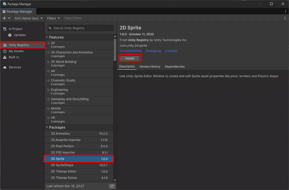 在 Project 視窗的 Assets 上建立 Textures 資料夾