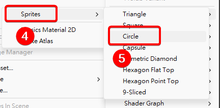選取圓形圖片後在 Inspector 調整 Texture 匯入設定