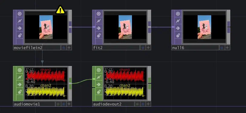 TouchDesigner 影音輸入與播放模板連接方式