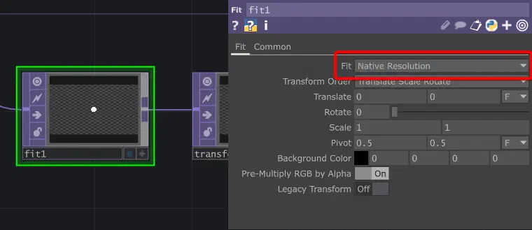 TouchDesigner 設定 Fit 的 Fit
